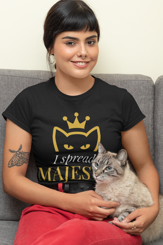 I Spread Majesty, Not Hairs Funny Shirt - Short-Sleeve Unisex T-Shirt - Cat Graphic Tee